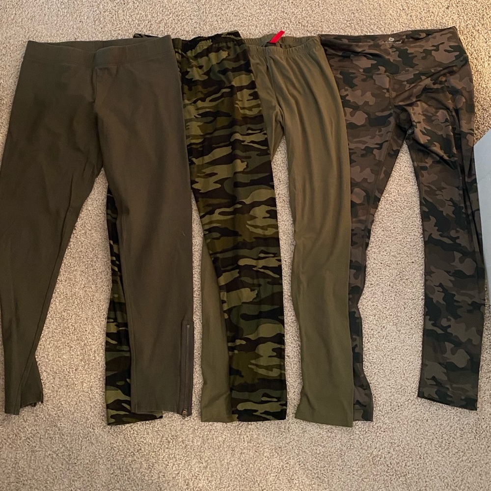 Bundle of Olive and Camo Leggings
